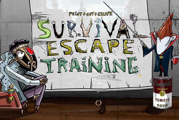 Print + Cut + Escape: Survival Escape Training (clueQuest) Escape Room